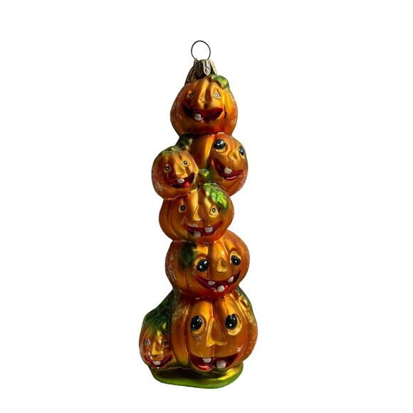 Vintage Christopher Radko 2000 Stack O' Lanterns Gem 6.5” Halloween Ornament - Picture 8 of 8